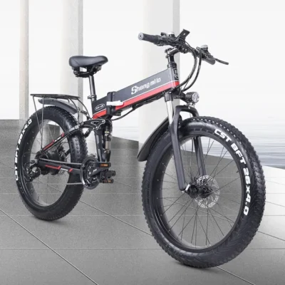 Bicicleta Eléctrica Plegable MX01 – VTT Fat Bike 1000W – Todoterreno para Nieve y Montaña