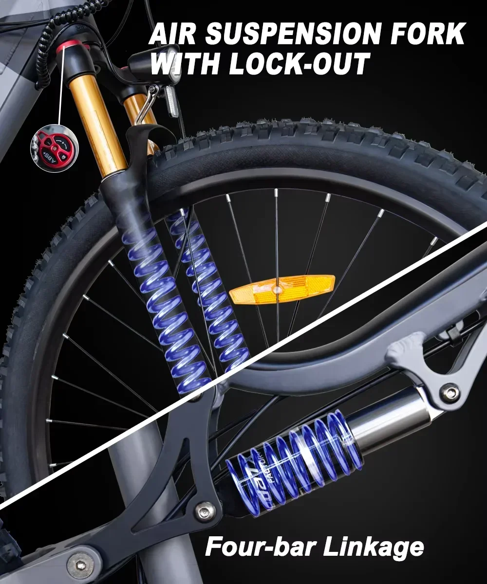 Bicicleta Eléctrica TX19 29 Pulgadas Full Suspension 1000W 48V 19.2Ah – Shimano 27 Velocidades 2