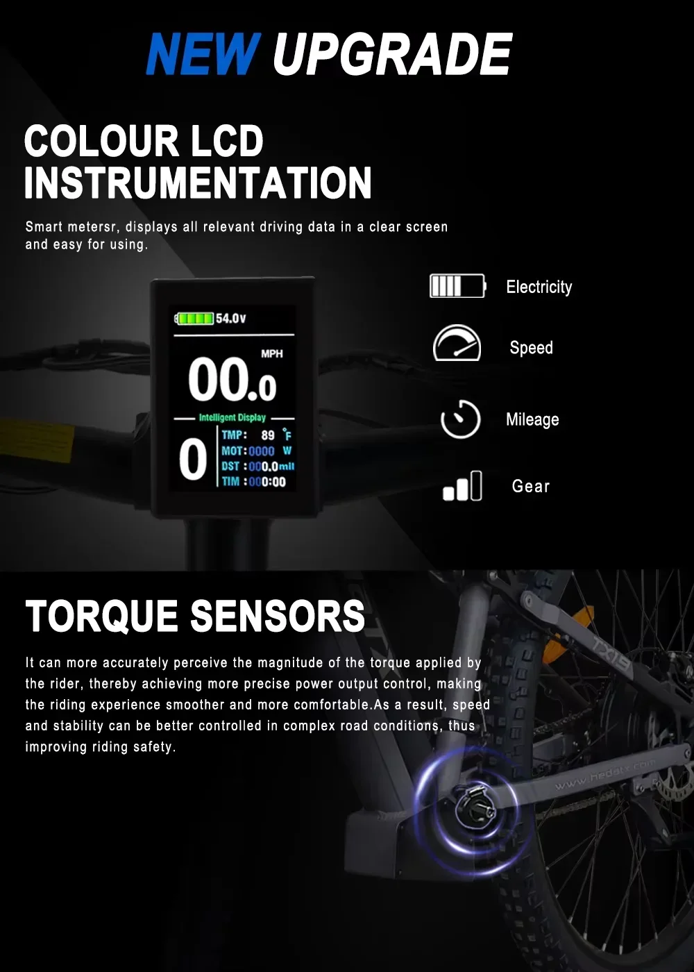 Bicicleta Eléctrica TX19 29 Pulgadas Full Suspension 1000W 48V 19.2Ah – Shimano 27 Velocidades 3