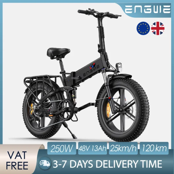 Bicicleta Eléctrica Plegable ENGWE ENGINE X 250W 48V 13Ah – Neumático Ancho 20x4.0 Fat Tire 1
